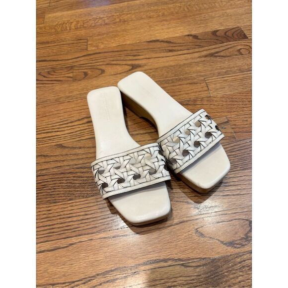 Tory Burch Basketweave Clog Sandal size 10 - Picture 2 of 7